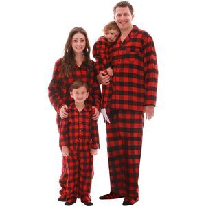 #followme -  Kids Family Flannel Pajama Set  Cozy Sle Red